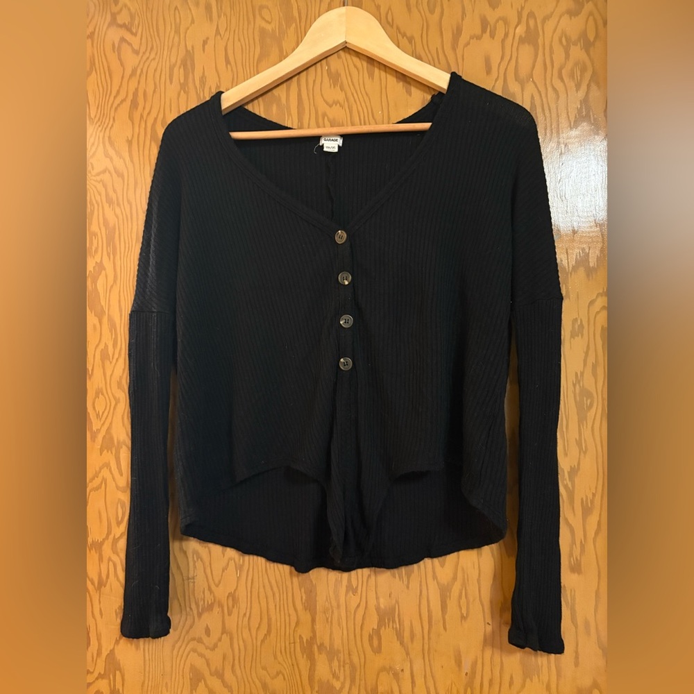 Garage Women's Black Button-Up Top